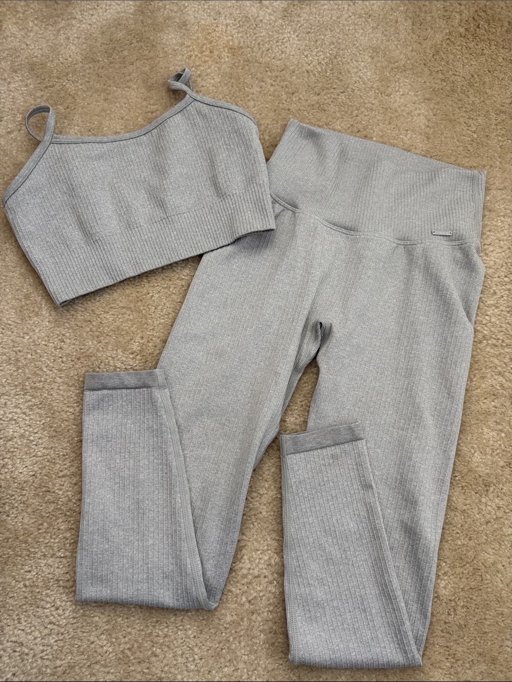 Aim’n Grey Melange Ribbed Seamless Tights